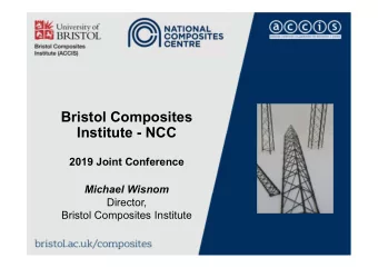 Bristol Composites  Institute - NCC  2019 Joint Conference  Michael Wisnom  Director,  Bristol