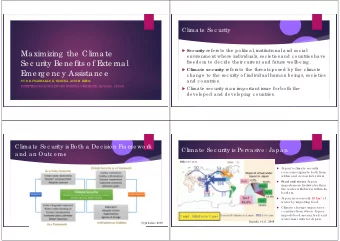 Ma ximizing  the  Clima te  e nviro nme nt whe re  individua ls, so c ie tie s a nd c o untrie s ha
