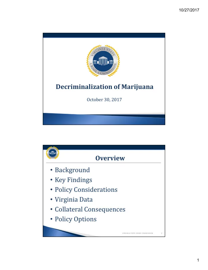 decriminalization of marijuana