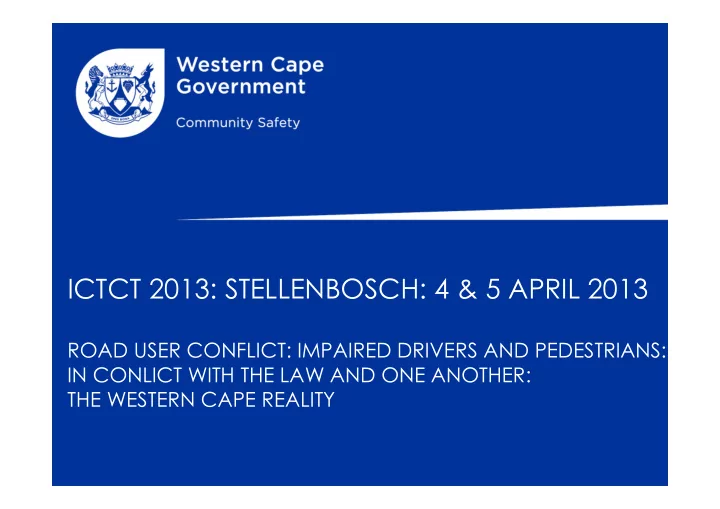 ictct 2013 stellenbosch 4 amp 5 april 2013