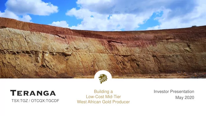 building a investor presentation low cost mid tier may