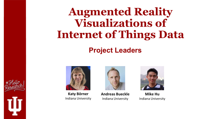 augmented reality visualizations of internet of things