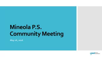 Community Meeting  May 26, 2016  First and  No decision has been rendered by the Board.  The