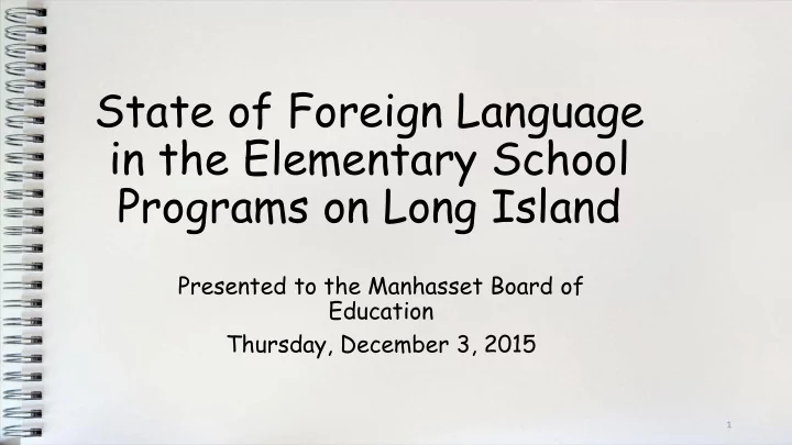 in the elementary school