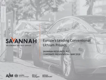 Europes Leading Conventional  Lithium Project  A N  E  E N ER  ERGY M  Y M E TALS  LS G  G ROUP