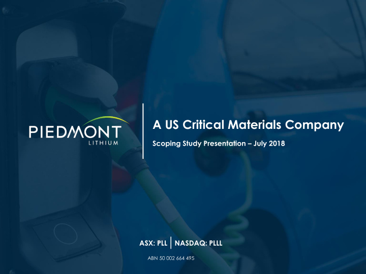 a us critical materials company
