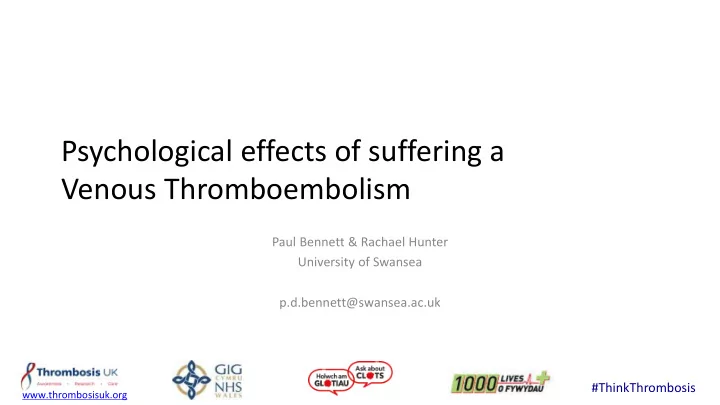 psychological effects of suffering a venous