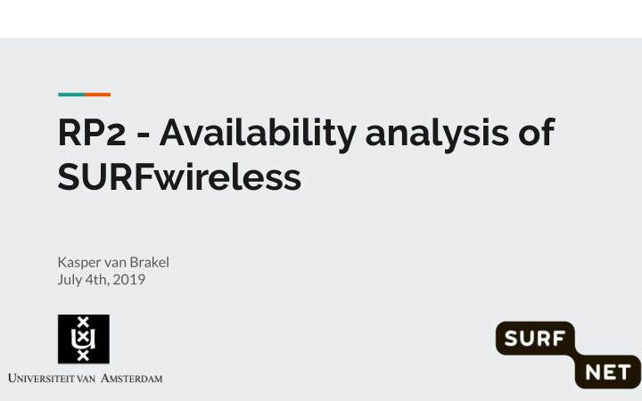 rp2 availability analysis of surfwireless