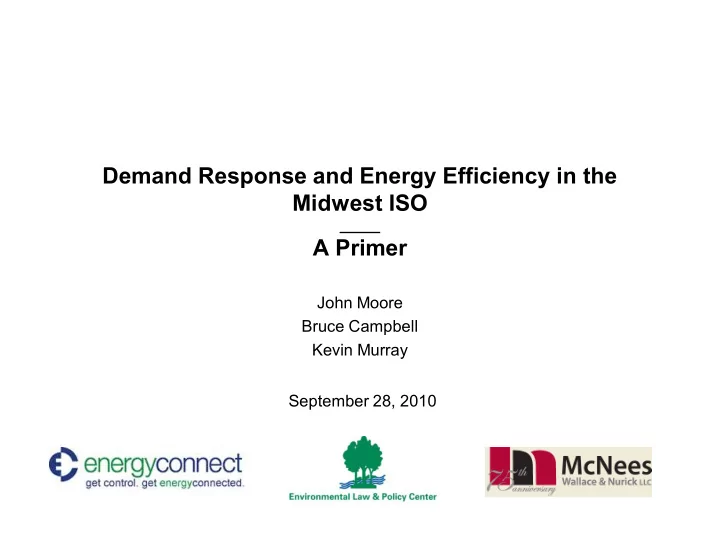 demand response and energy efficiency in the midwest iso