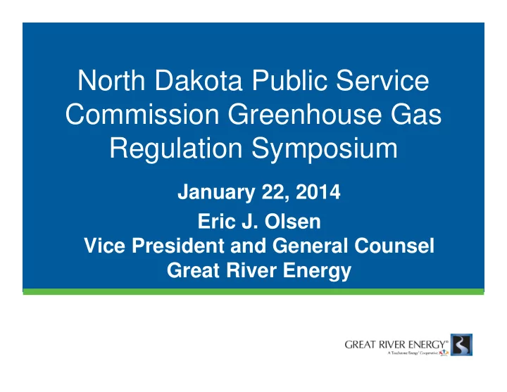 north dakota public service commission greenhouse gas