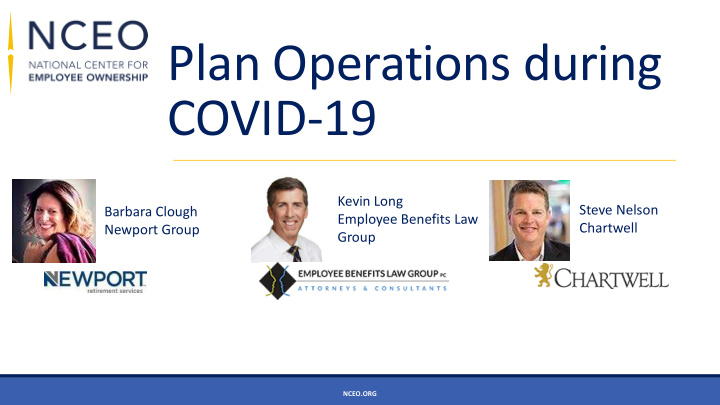 plan operations during covid 19