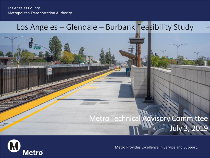 los angeles glendale burbank feasibility study