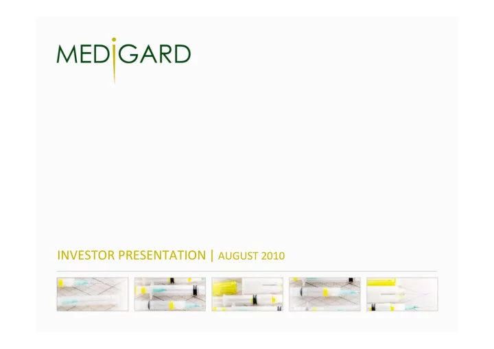 medigard background established as medisafe instruments