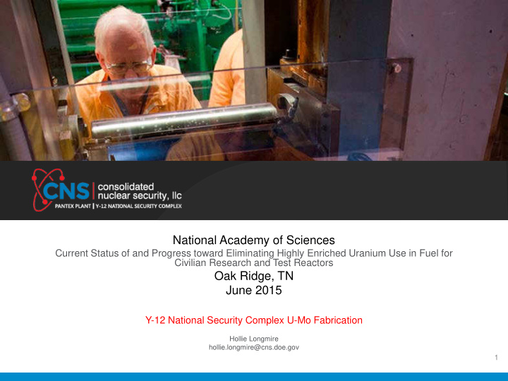 national academy of sciences