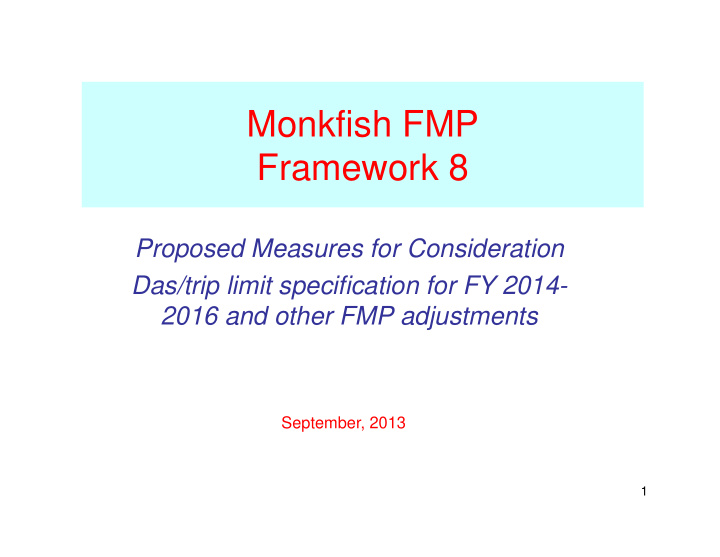 monkfish fmp framework 8