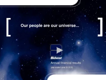 Our people are our universe...  Annual financial results  year ended June 30 2010  1  Agenda