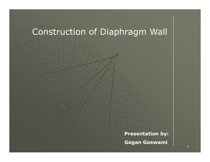 construction of diaphragm wall