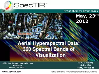 Aerial Hyperspectral Data:  360 Spectral Bands of Visualization  9390 Gateway  11781 Lee Jackson
