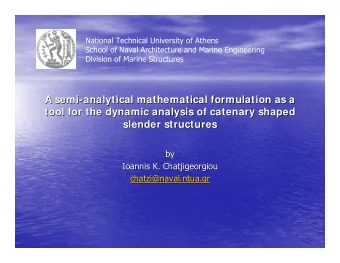 A semi-  -analytical mathematical formulation as a  analytical mathematical formulation as a  A