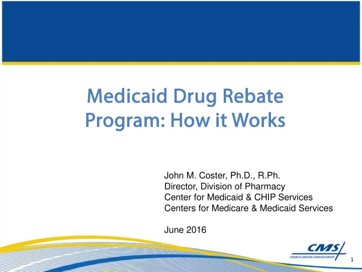 medi edicaid dr d drug r rebate program ho how w it it w