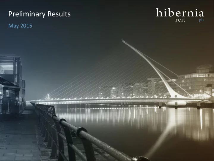 preliminary results