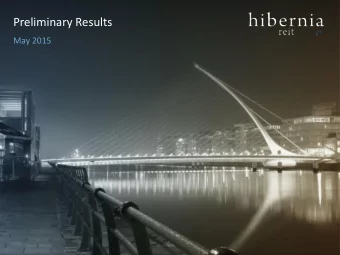 Preliminary Results  May 2015  Disclaimer  This presentation (hereinafter &quot;this