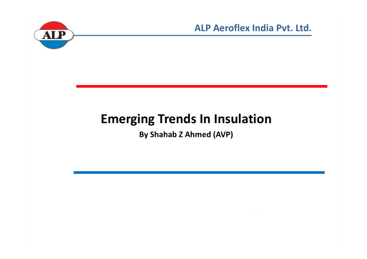 emerging trends in insulation