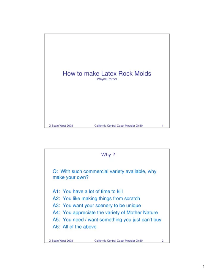 how to make latex rock molds