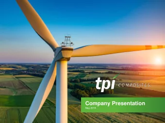 Company Presentation  May 2018  |  |  Legal Disclaimer  This presentation contains forward-looking