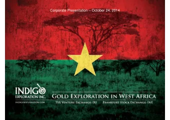 Corporate Presentation  October 24, 2014    Certain statements in