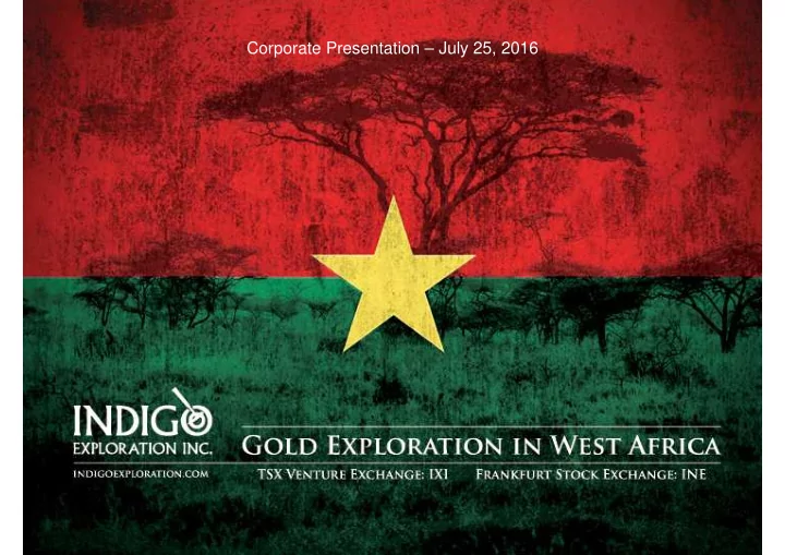 corporate presentation july 25 2016