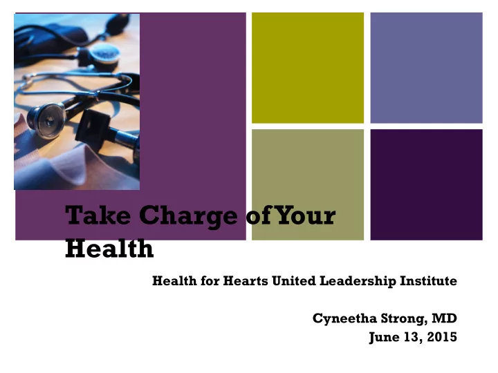 take charge of your health health for hearts united