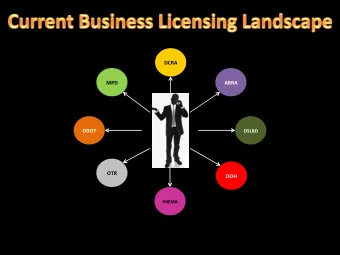 DCRA    MPD    ABRA    DDOT    DSLBD    OTR    DOH    HSEMA    DCRA