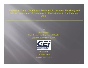 Exploring Time -Dependent Relationship between Polishing and  Friction behaviour of Pavement in