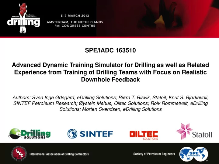 downhole feedback