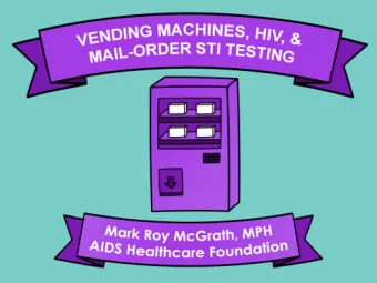 Vending Machines and HIV  Commercial sex venue (CSV) in Los  Angeles County (LA County)