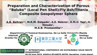 Preparation and Characterization of Porous  Baluko (Local Pen Shell)/Fly Ash/Titania