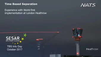 October 2017  1  Heathrow Background  Airport Statistics  Daily  ly aver  erage  e of  180 95  95