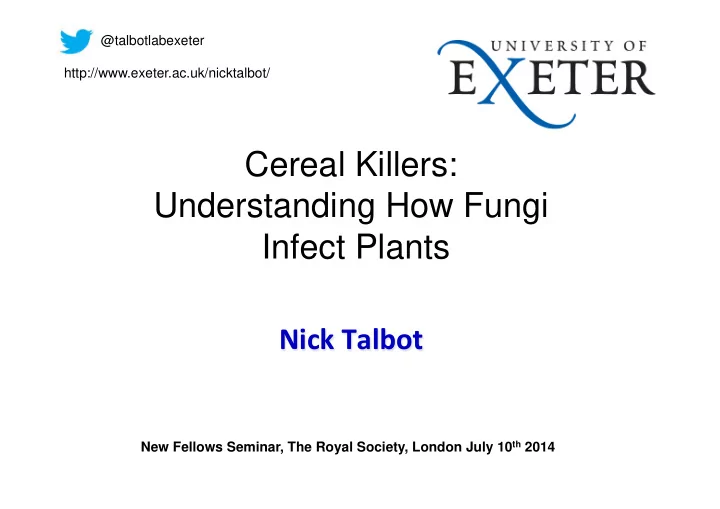cereal killers understanding how fungi infect plants