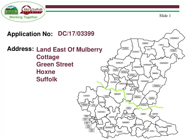 address land east of mulberry cottage green street hoxne
