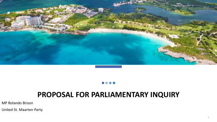proposal for parliamentary inquiry