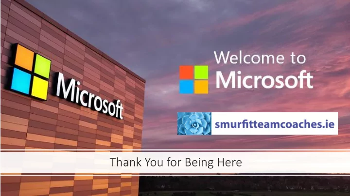 thank you for being here what can you expect from today