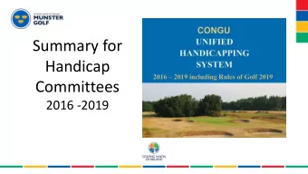 Committees  2016 -2019  UHS Fundamental Premises  Every player will;  endeavour to make the