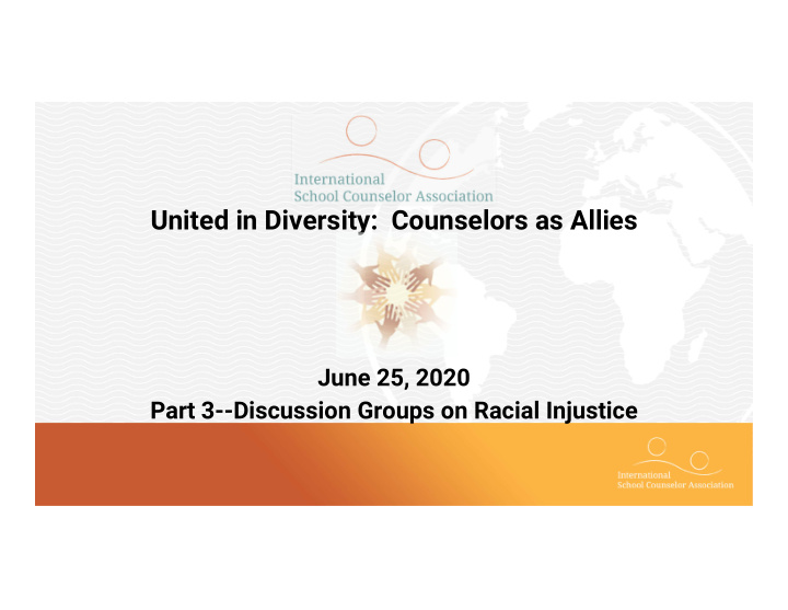 united in diversity counselors as allies