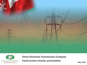 Fixed Income Investor presentation  May 2020  Disclaimer  IMPORTANT:  You must read the following