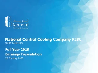 National Central Cooling Company PJSC  (DFM:TABREED)  Full Year 2019  Earnings Presentation  28
