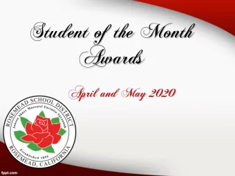 Student of the Month  Awards  April and May 2020  Student of the Month  Awards  April 2020