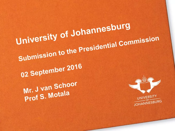 the context of the university of johannesburg uj was