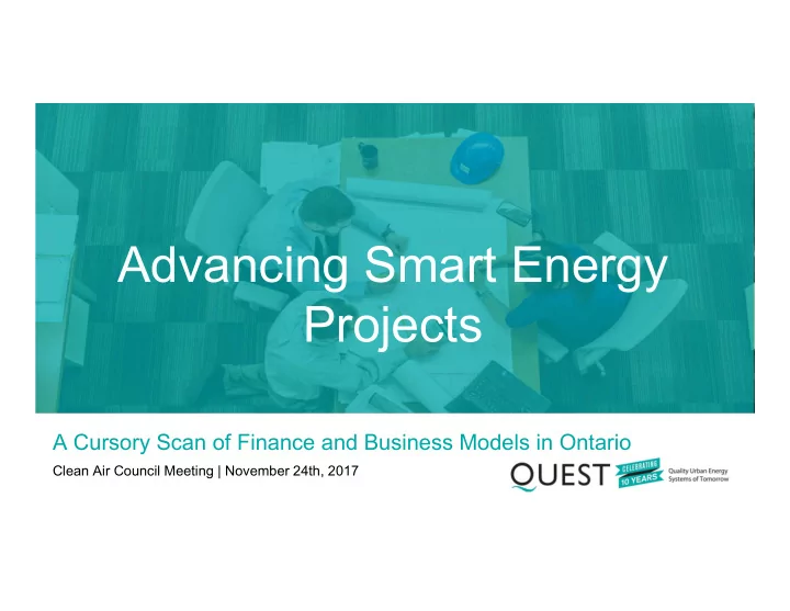 advancing smart energy projects