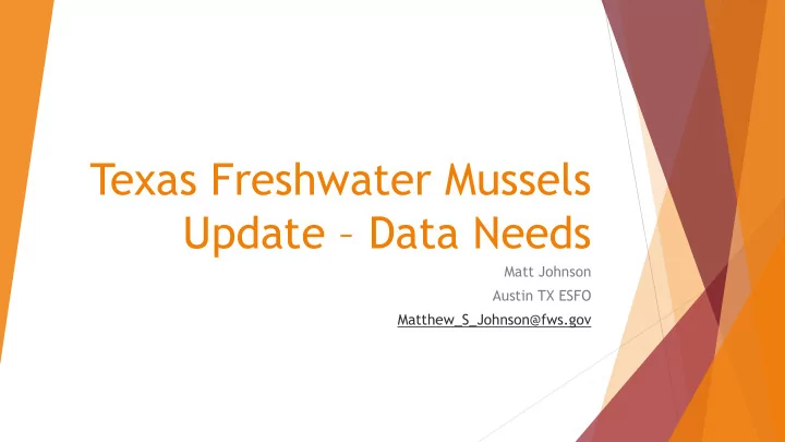 update data needs